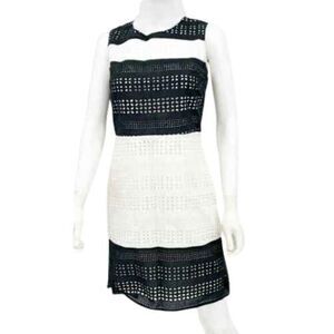 MICAHEL MICHAEL Kors Eyelet Black Sheath Dress US 8/ MEDIUM